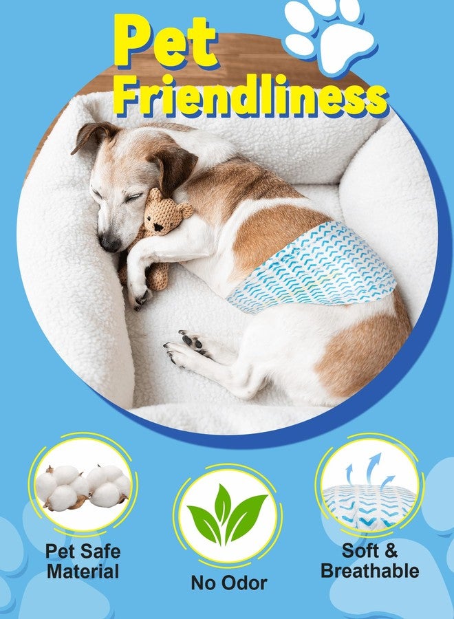 دونو حفاضات دونو للكلاب الذكور، حفاضات استخدام مرة واحدة للكلاب الذكور مع مؤشر للبلل، حفاضات فائقة الامتصاص للجراء الذكور، قلب ثلاثي الأبعاد، مانعة للتسرب بزاوية 360 درجة لسلس البول والتهيج، 16 حفاضة، صغير - Image 5